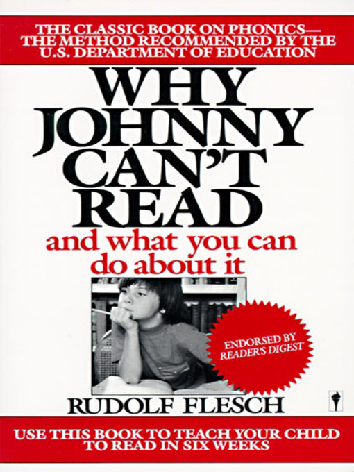 Title details for Why Johnny Can't Read? by Rudolf Flesch - Available